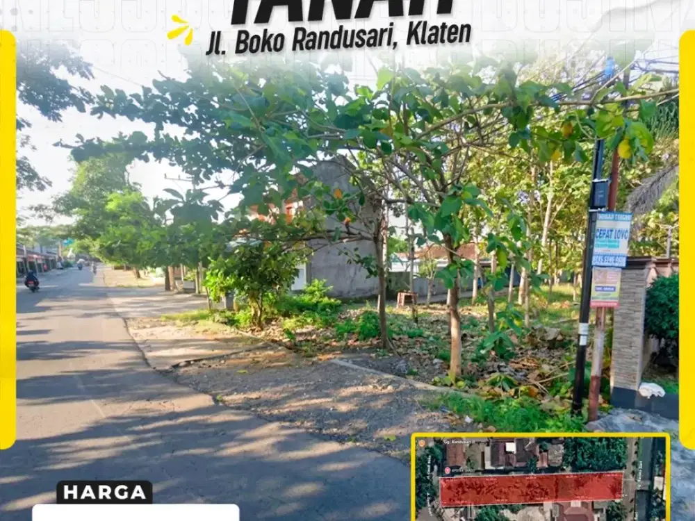Dijual Tanah Strategis di Mojayan, Klaten Tengah