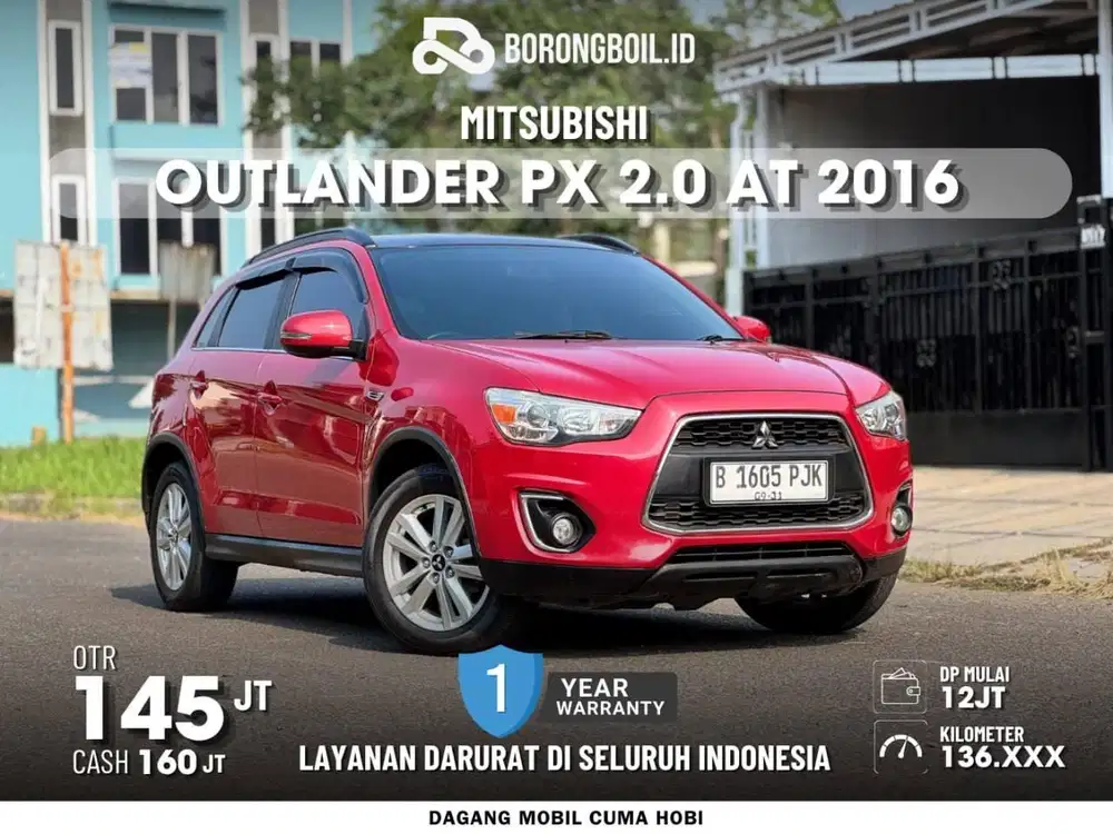 [ PANORAMIC ] Mitsubishi Outlander PX 2.0 AT 2016 Merah | HRV Prestige
