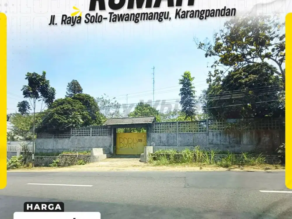 Dijual Rumah Strategis di Karangpandan, Karanganyar