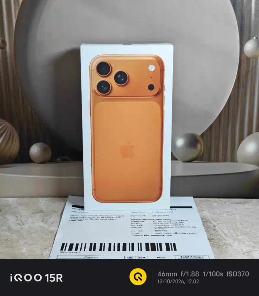 iphone 17 pro max 256gb cosmic orange baru segel