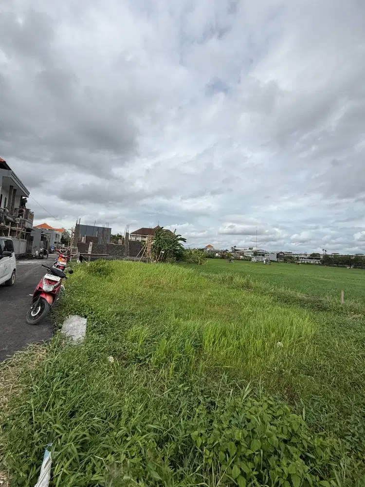 DIJUAL TANAH LUAS 70M2, VIEW SAWAH, KAWASAN VILLA, AKSES ASPAL