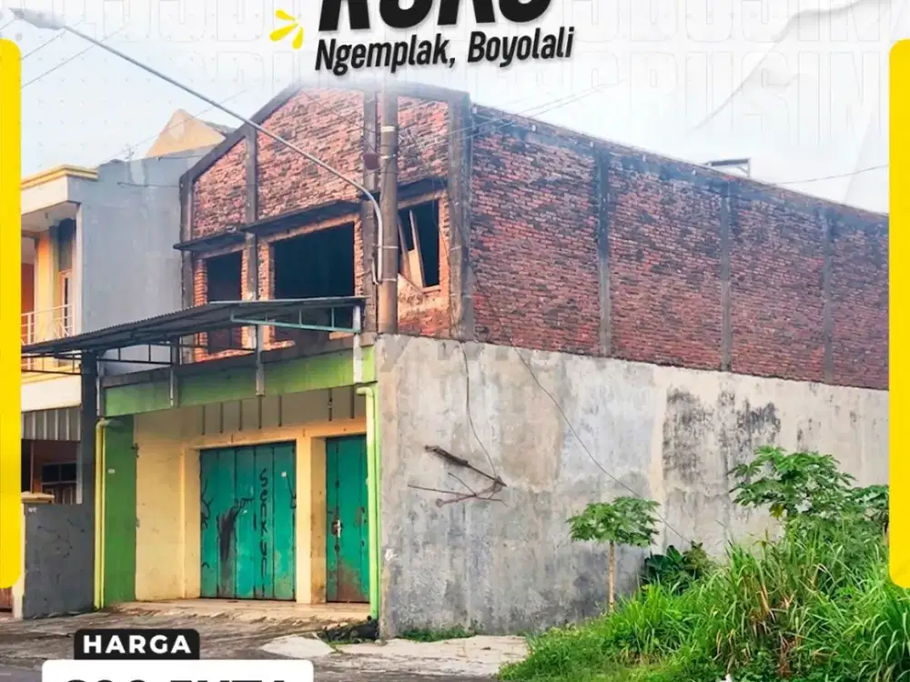 Dijual Ruko Strategis di Ngemplak, Boyolali