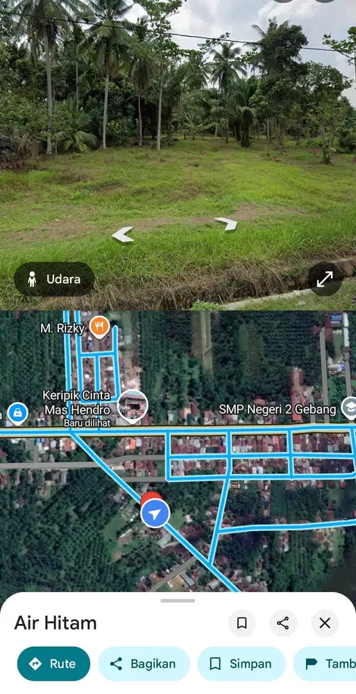 Jual Tanah Dekat dengan jalan Nasional dan kripik Cinta Mas Hendro