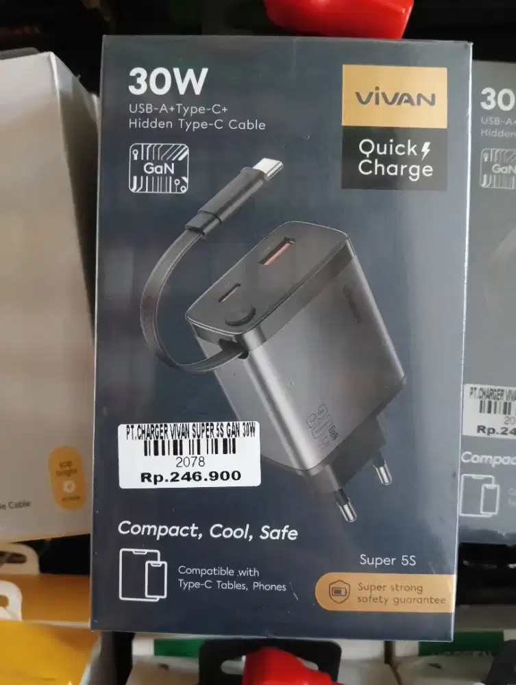 CHARGER VIVAN SUPER 5S GAN 30W | ATLANTIS DAHSYAT