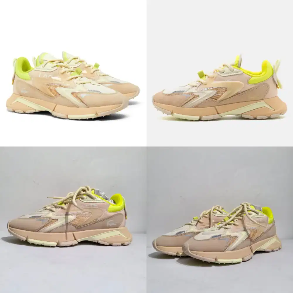 LACOSTE SEPATU L003 NEO TECH 224 TEXTILE NATURAL BARU ORIGINAL ASLI