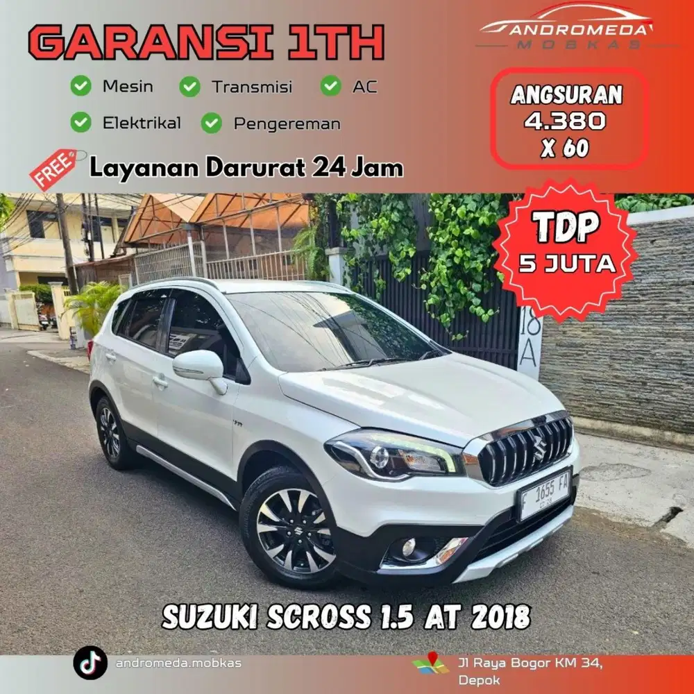 TDP TERMURAH 5 JT SUZUKI SCROSS 1.5 AT 2018 KONDISI ISTIMEWA