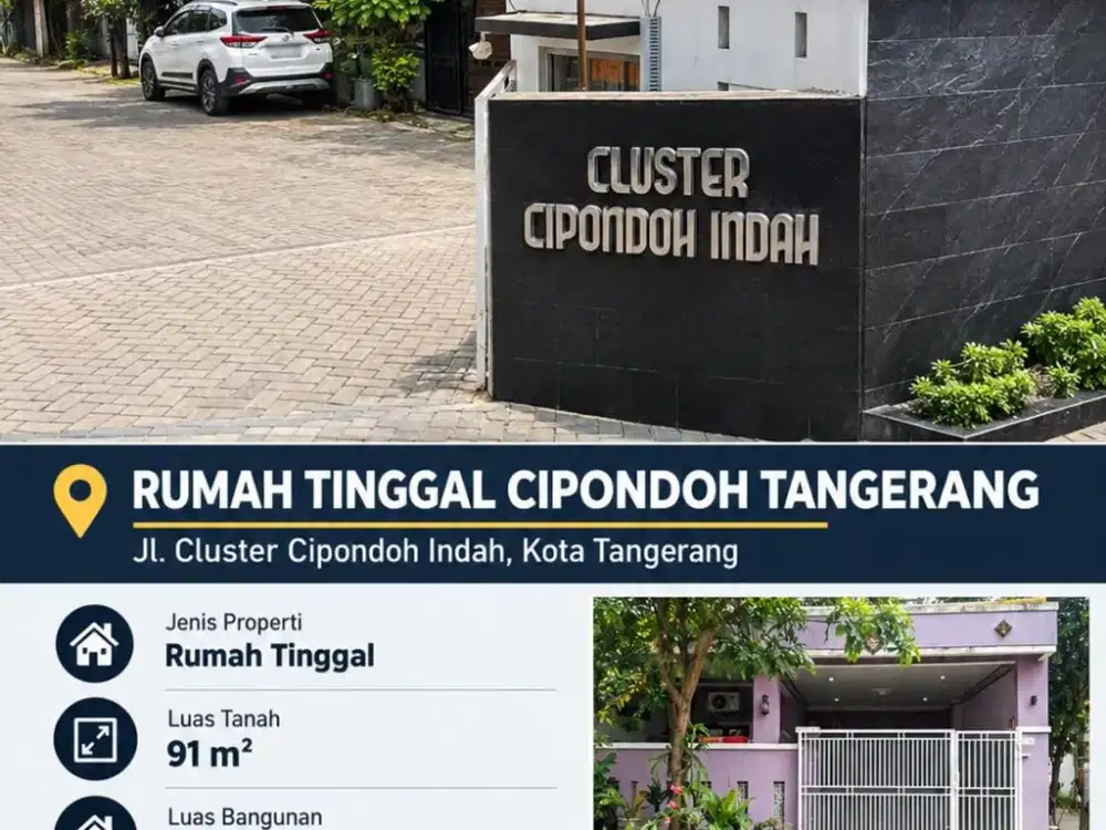 DIJUAL VIA LELANG RUMAH TINGGAL CIPONDOH TANGERANG