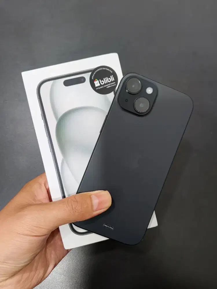 iPhone 15 128GB Black Second Resmi iBox