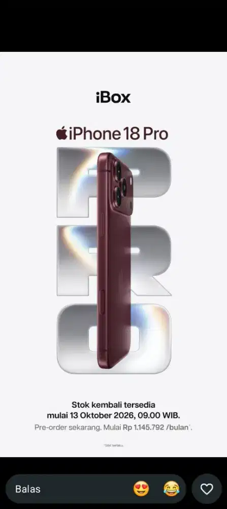 PO IPHONE 18 PROMAX CICILAN TANPA BUNGA