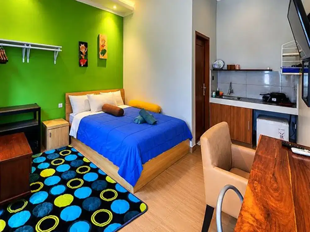 Amr.061.stj |  For Monthly Rent Green Studio Apartment in Sanur Kaja, Denpasar