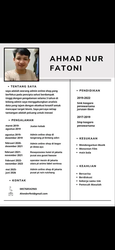 Info loker dong abang