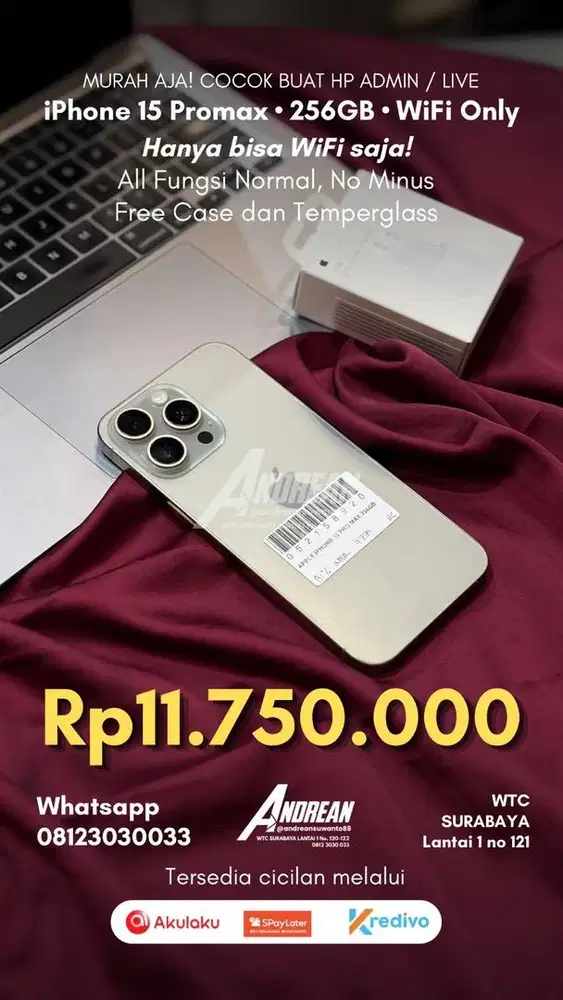 Second Iphone 15 Promax 256gb wifi