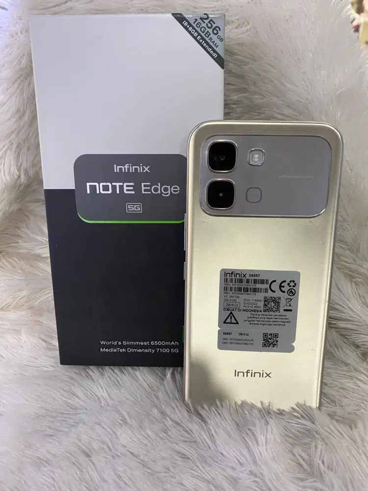 Infinix Note Edge 5G ram 8/256 gray fullset original #3Gcom