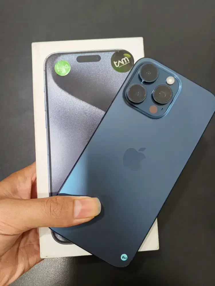 iPhone 15 Pro Max 256GB Blue Titanium Second Resmi iBox