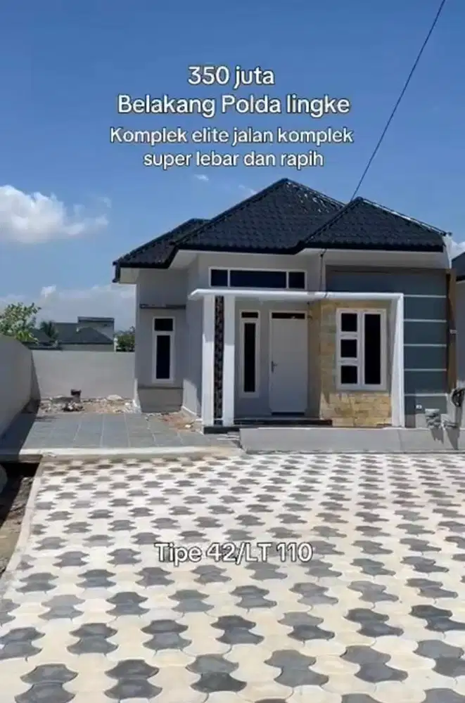 Rmh minimalis siap huni type 42 gp tibang lingke dkt polda aceh