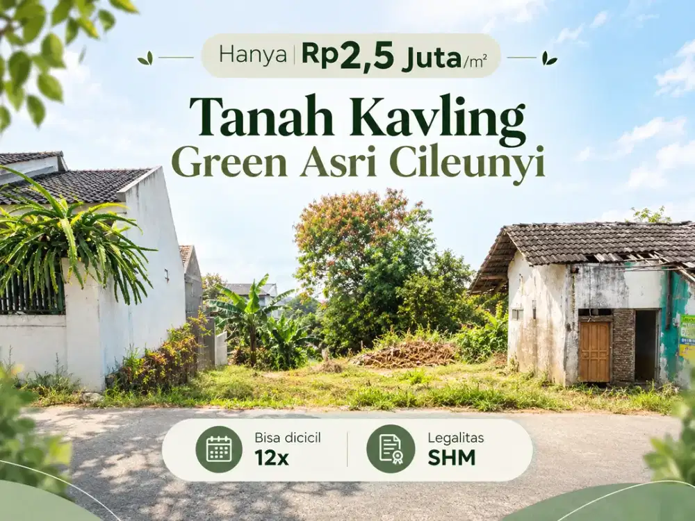 Tanah Kavling SHM Dekat Tol - Green Asri Cileunyi