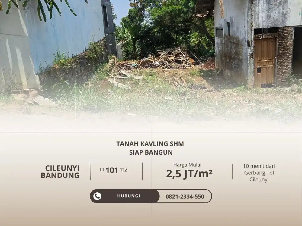 Kavling SHM Early Bird Cimekar Cileunyi Dekat Ujungberung 85 m² Bandung