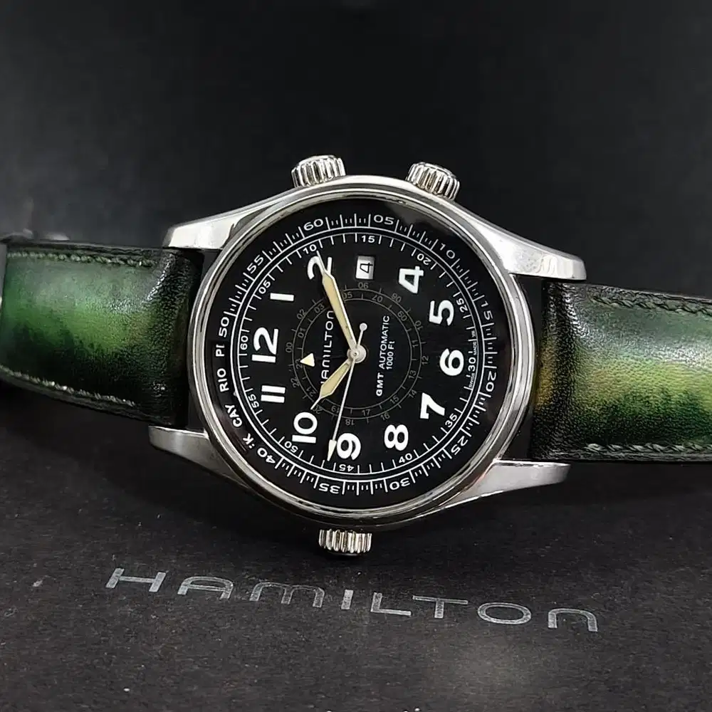 Hamilton Khaki Navy UTC/GMT H775050 Automatic Date 43mm World Time