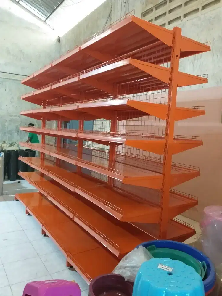 RAK GONDOLA MINIMARKET DISPLAY TOKO T. 240 CM X 90 CM HARGA TERJANGKAU