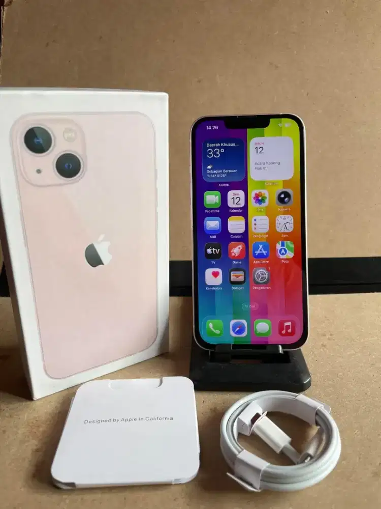 Iphone 13 128gb pink inter all operator fulset likenew mulus no minus
