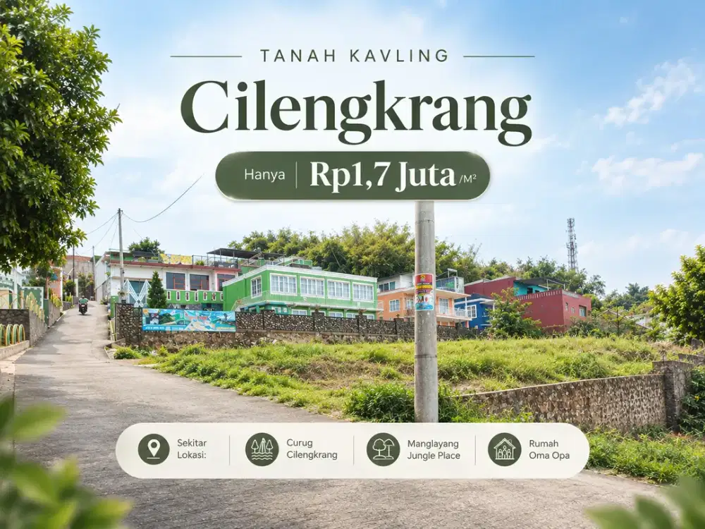 Tanah Kavling di Cilengkrang - Hanya 1,7 Juta Per Meter