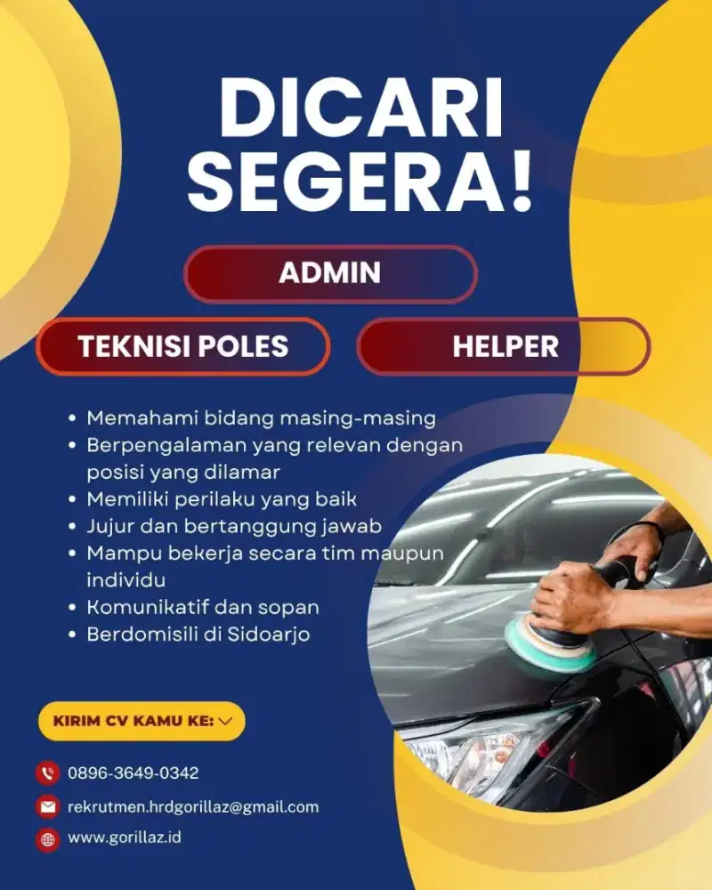 Karyawan autodetailing