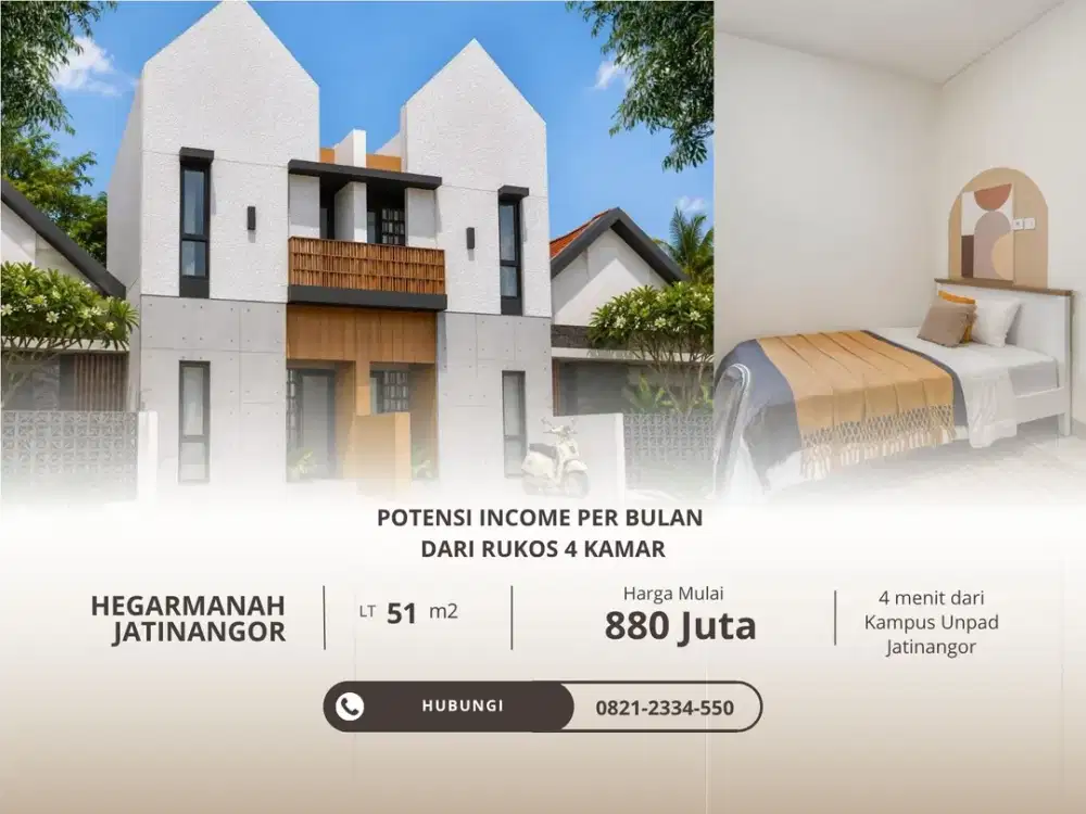 Cocok untuk Investasi Twinkost Jatinangor Dekat Unpad Rp880 Jutaan