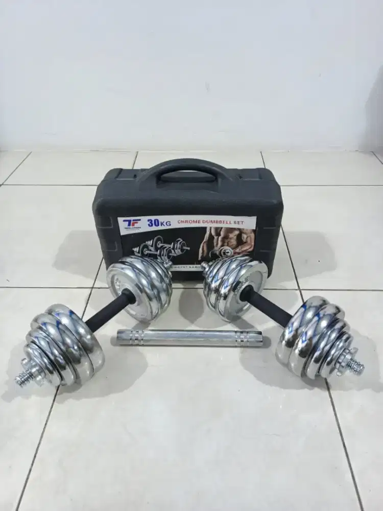 Ready barbell set besi 30kg