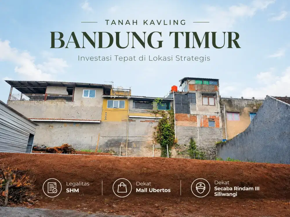 430 Jutaan - Tanah Kavling SHM Dekat Mall Ubertos