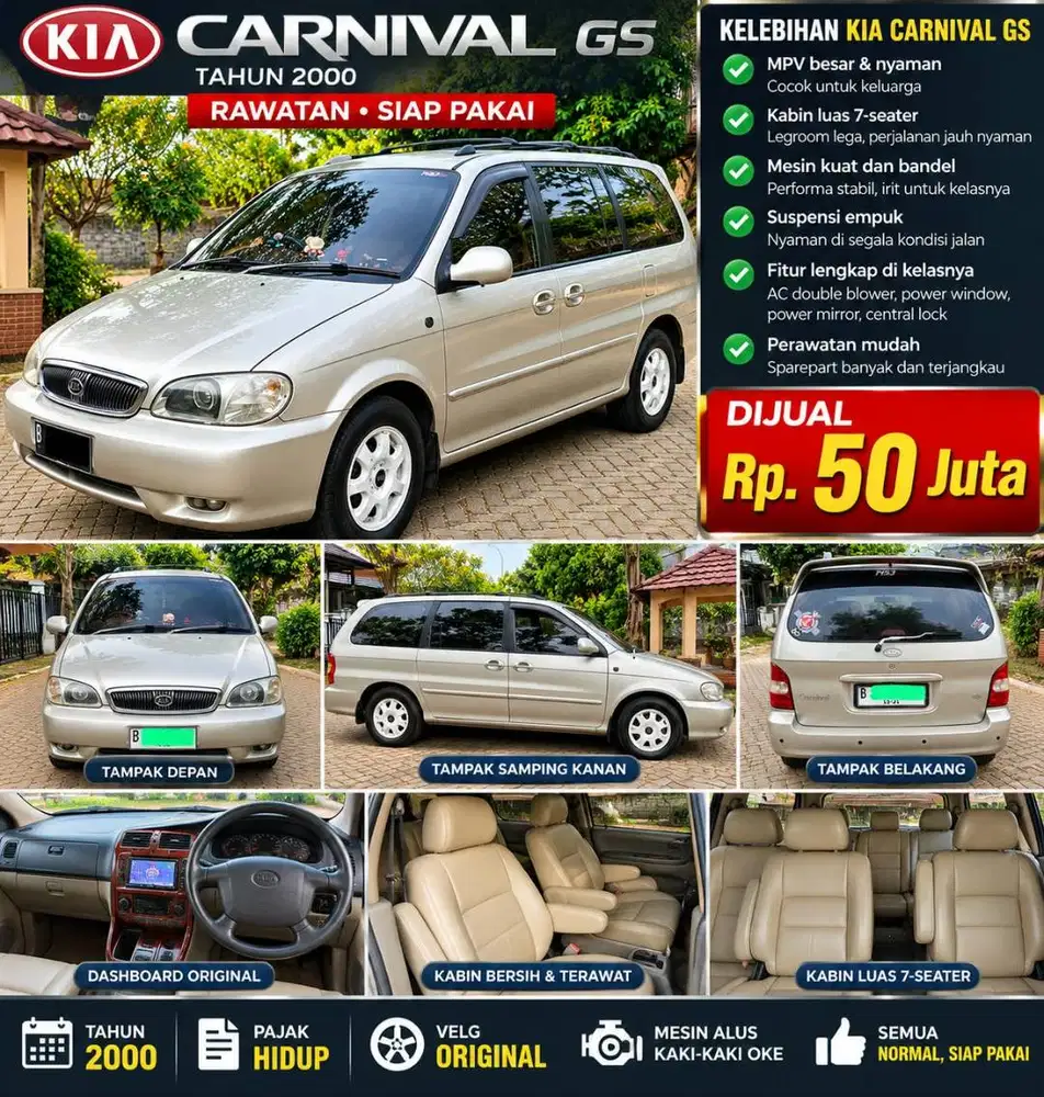 CARI MOBIL KELUARGA 50 JUTAAN? KIA CARNIVAL GS INI BISA JADI PILIHAN!