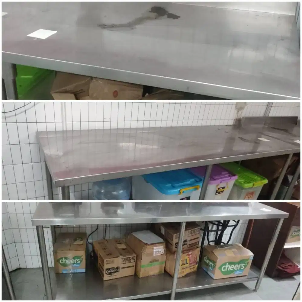 Meja Stainles ukuran 200, 150 & 100