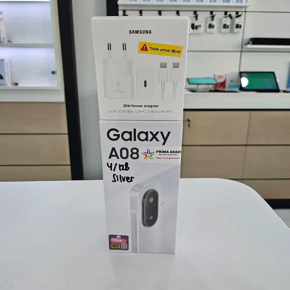 NEW SAMSUNG GLXY A08 4+4/128GB FREE ADAPTER GARANSI RESMI SEIN