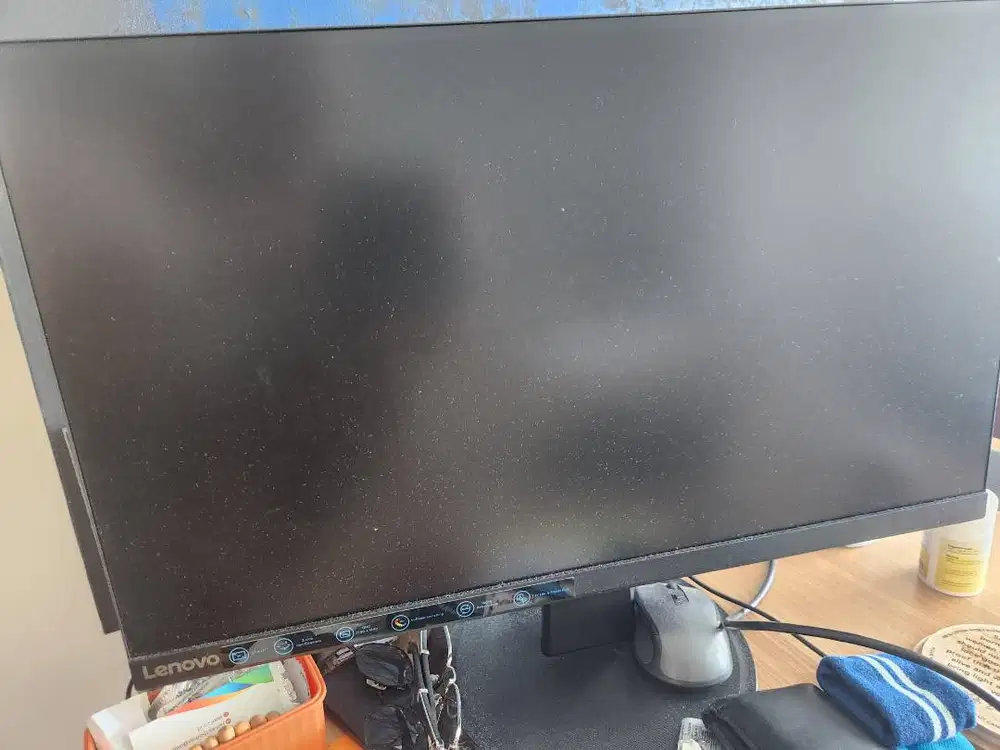 Monitor Lenovo N27q 27 QHD IPS 100Hz - Mulus, Umur 1 Tahun