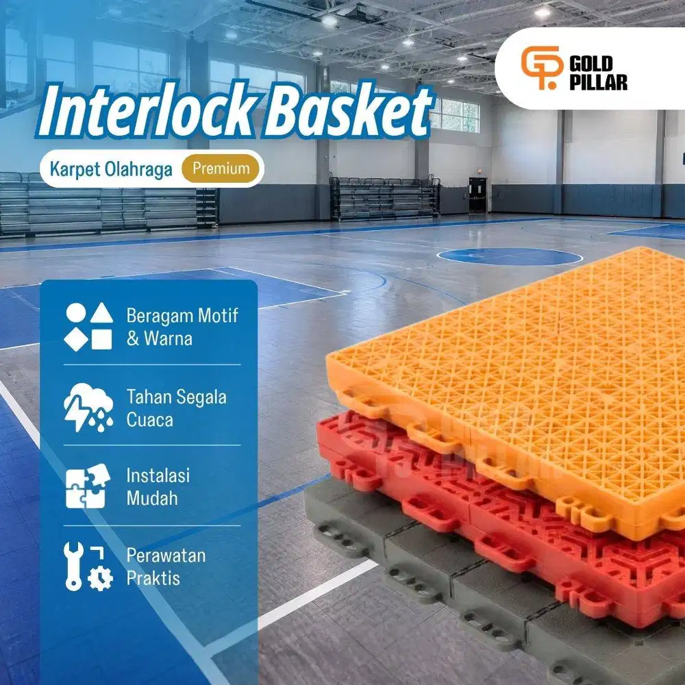 Lantai Lapangan Basket - Interlock Basketball | Lantai Basket Outdoor