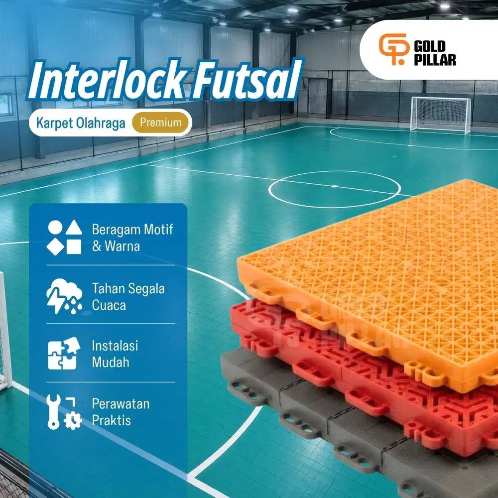 Interlock Lapangan Futsal - Lantai Lapangan Futsal