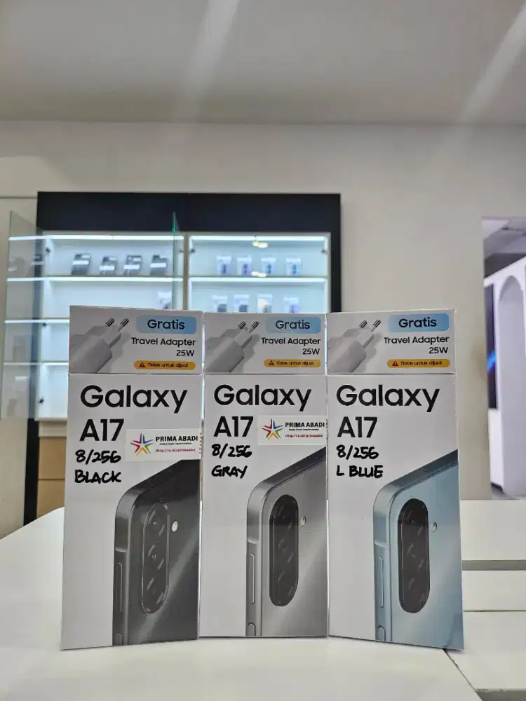 NEW SAMSUNG GLX A17 8/256GB FREE ADAPTER GARANSI RESMI SEIN 1TH