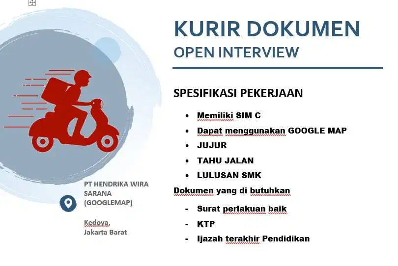 KURIR untuk DOKUMEN