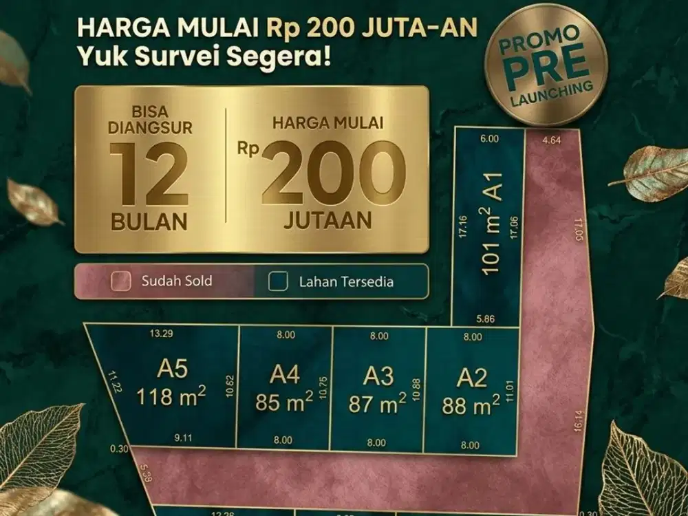 Tanah SHM Cileunyi 200 Jutaan Bisa Diangsur
