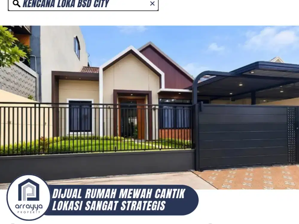 DIJUAL RUMAH MODERN CANTIK 2 LANTAI DI KENCANA LOKA BSD (ENB247)