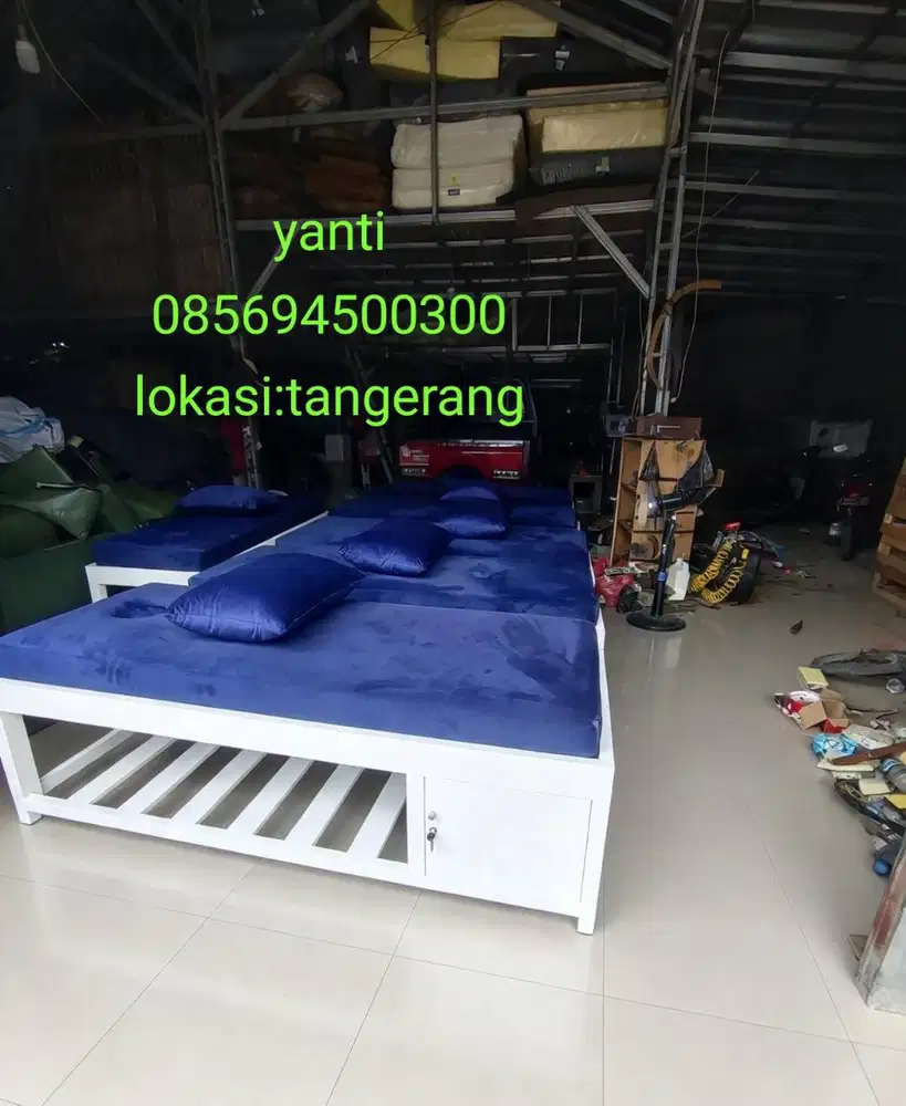bed massage bahan kayu jati