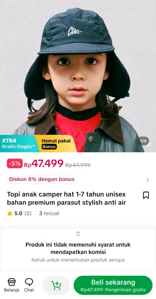 Topi anak usia 0-7 tahun