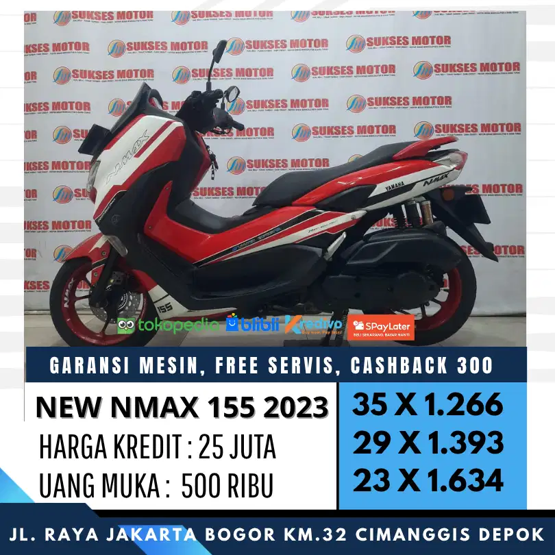 YAMAHA NEW NMAX 155 TH 2023 MULUS KREDIT DP 500 UNIT BERGARANSI