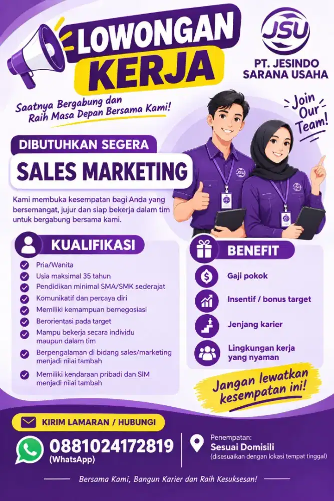 Lowongan Kerja Direct Sales