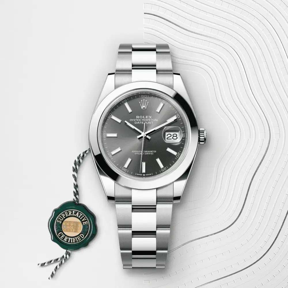 Rolex Datejust II 41m, Stick Index Rhodium Dial Domed Bezel Oyster