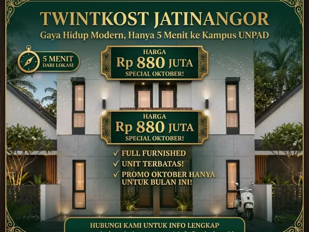 Kost 4 Kamar Dekat UNPAD, Full Furnished