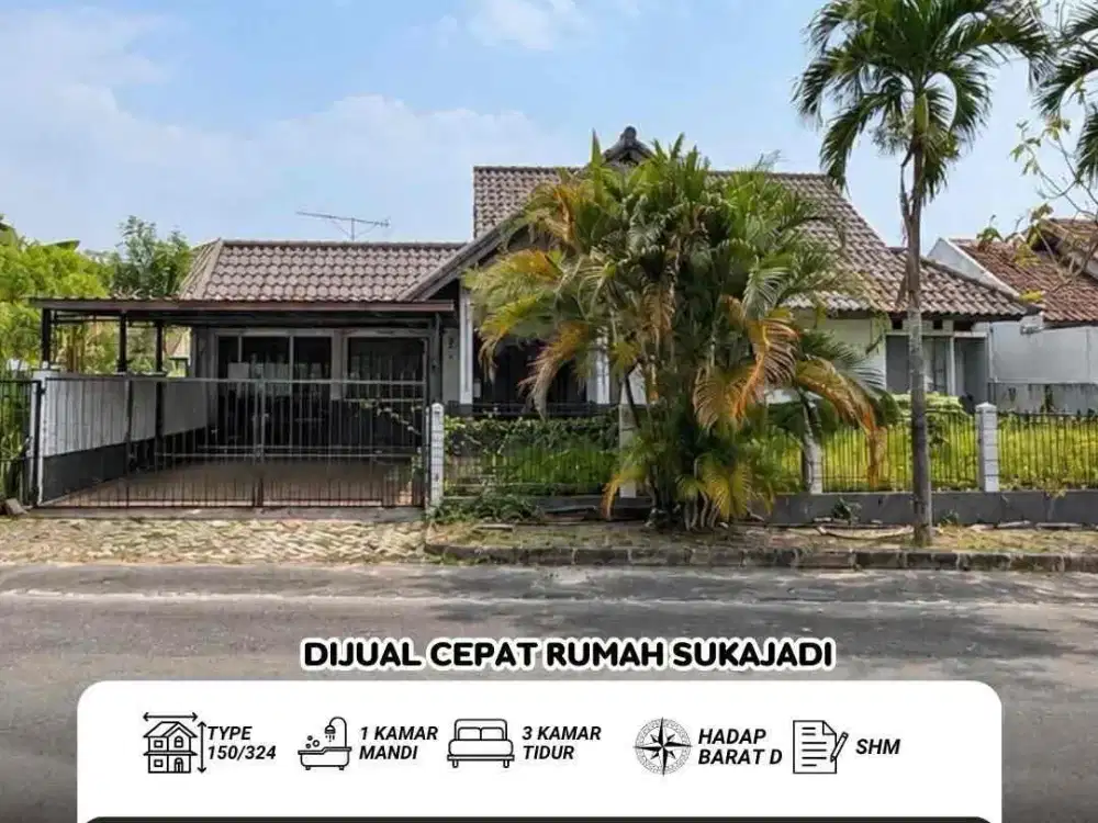 Dijual Cepat Rumah Sukajadi