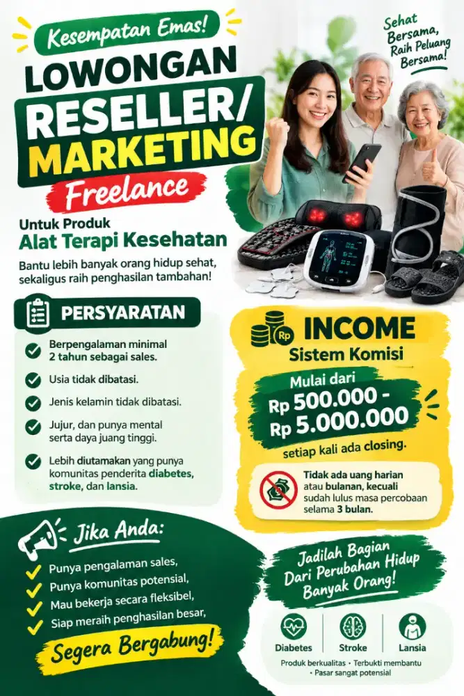Peluang jadi Marketing / Reseller Alat Kesehatan