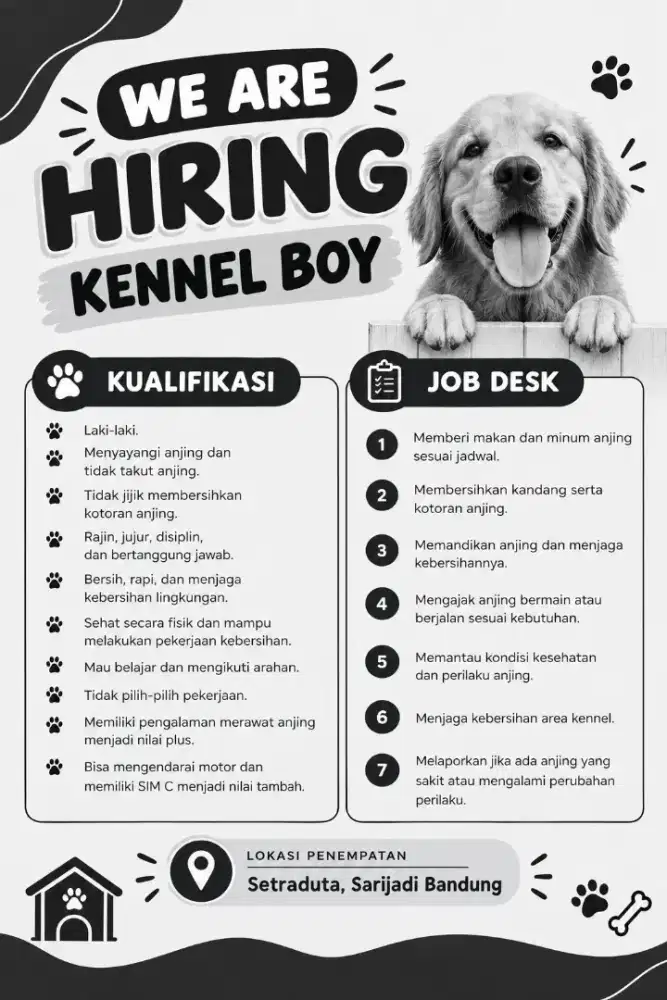 Kennel boy menginap