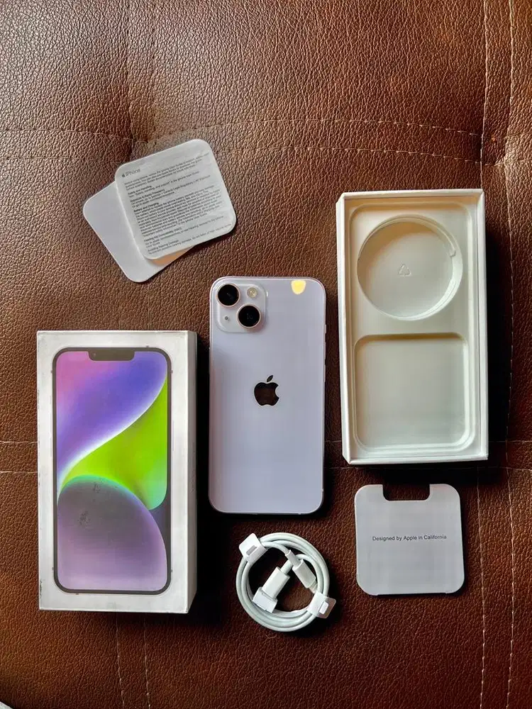 iPhone 14 128GB Purple Resmi Beacukai