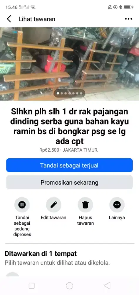 Slhkn plh slh 1 dr hiasan dinding rak pajangan bhn kayu ramin murah sj